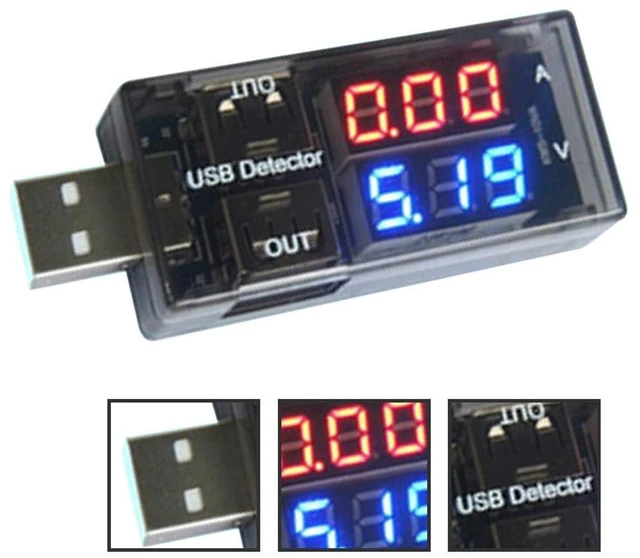 Alt view image 3 of 6 - USB Power Meter, 3-9V 0-5A Voltage Tester Multimeter, LCD Digital Multimeter Cur