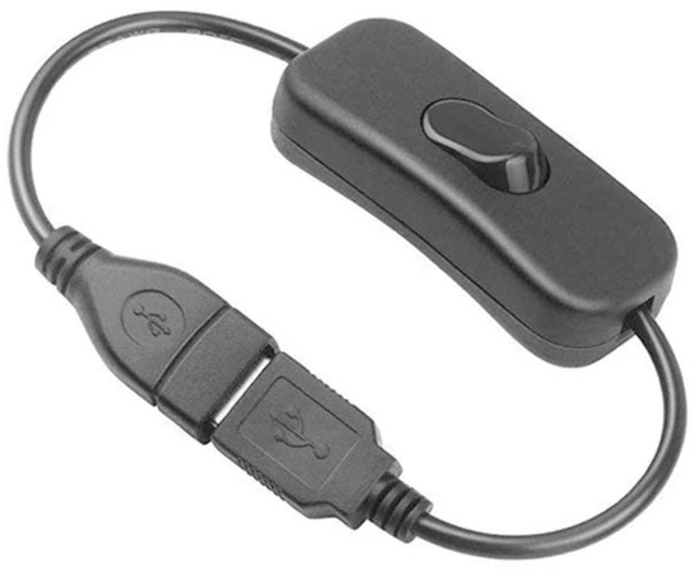 Alt view image 2 of 5 - USB Switch Cable 0.3m, USB Cable with On/Off Extension Cord Switch Control Cable