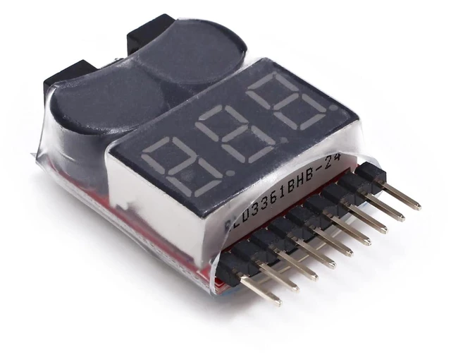 Alt view image 2 of 5 - 2Pcs Low Voltage Buzzer Lipo Alarm Piezo Tester Checker Warner Saver Voltage 1-8