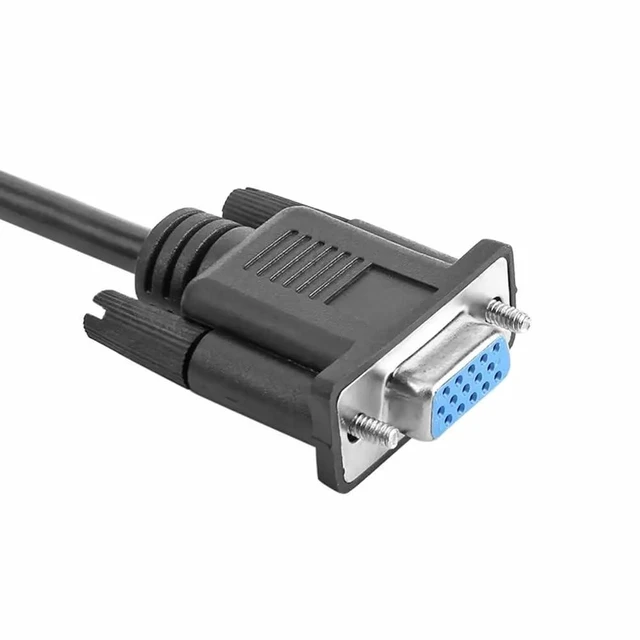 Alt view image 4 of 4 - VGA Y Splitter Cable, VGA 1 Male to VGA 2 Female Adapter Cable Dual VGA Monitor