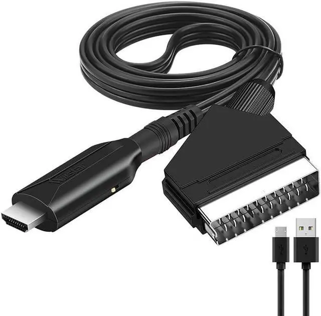 Alt view image 2 of 6 - SCART to HDMI Converter, HD 1080P Video Audio Cable Adapter Converter for HDTV S