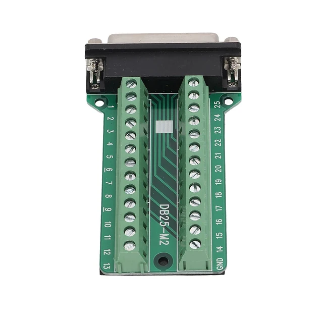 Alt view image 2 of 5 - D-SUB 25Pin DB25-M2 Female Breakout to PCB Terminals Connections Board Signal Mo