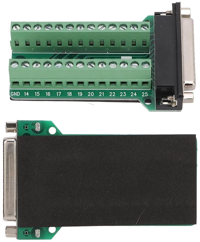 Alt view image 3 of 5 - D-SUB 25Pin DB25-M2 Female Breakout to PCB Terminals Connections Board Signal Mo