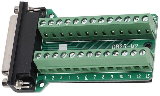 Alt view image 5 of 5 - D-SUB 25Pin DB25-M2 Female Breakout to PCB Terminals Connections Board Signal Mo