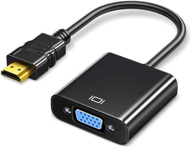 Alt view image 3 of 4 - 1080P HDMI to VGA Converter Adapter VGA Female Video 3.5mm Audio Cable for PC La
