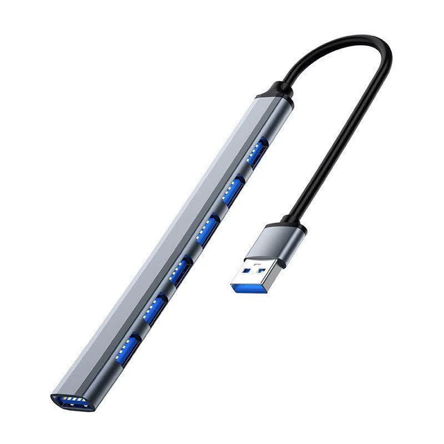 Alt view image 2 of 5 - USB Hub 3.0 with 7 Ports, Aluminium USB 3.0 Hub USB Splitter Extender for Laptop