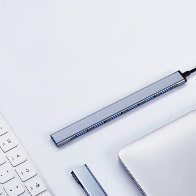 Alt view image 5 of 5 - USB Hub 3.0 with 7 Ports, Aluminium USB 3.0 Hub USB Splitter Extender for Laptop