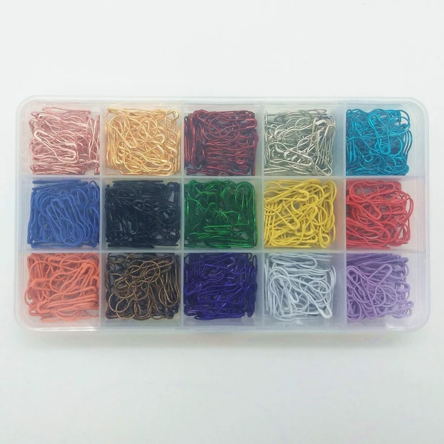 Alt view image 4 of 7 - 750 Pieces Pear Pins Metal Safety Pins, 15 Colors Mini Pear Shape Safety Pins, C