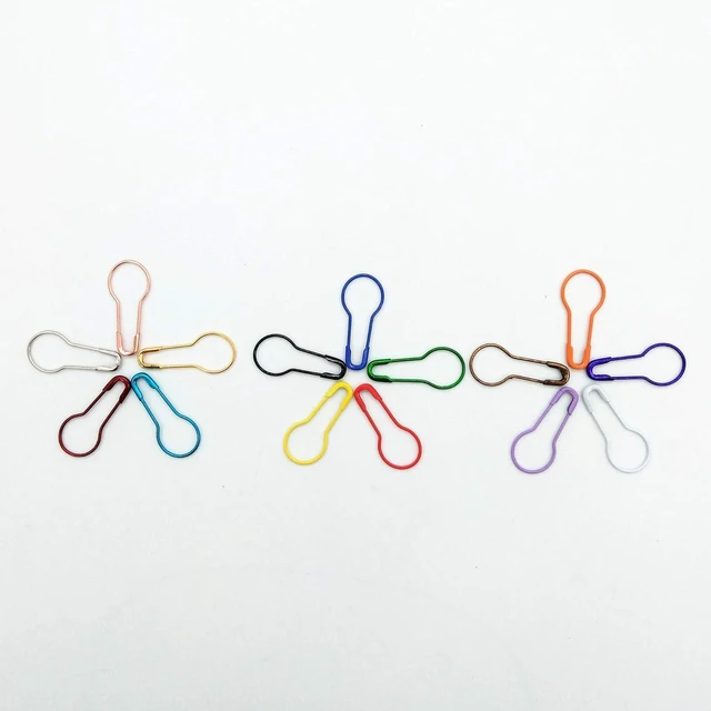 Alt view image 7 of 7 - 750 Pieces Pear Pins Metal Safety Pins, 15 Colors Mini Pear Shape Safety Pins, C