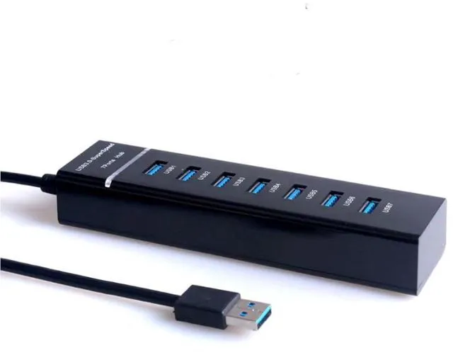 Alt view image 2 of 7 - USB 3.0 Hub, 7-Port USB Data Hub Splitter for Laptop, PC, MacBook, Mac Pro, Mac