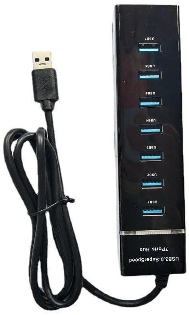 Alt view image 3 of 7 - USB 3.0 Hub, 7-Port USB Data Hub Splitter for Laptop, PC, MacBook, Mac Pro, Mac