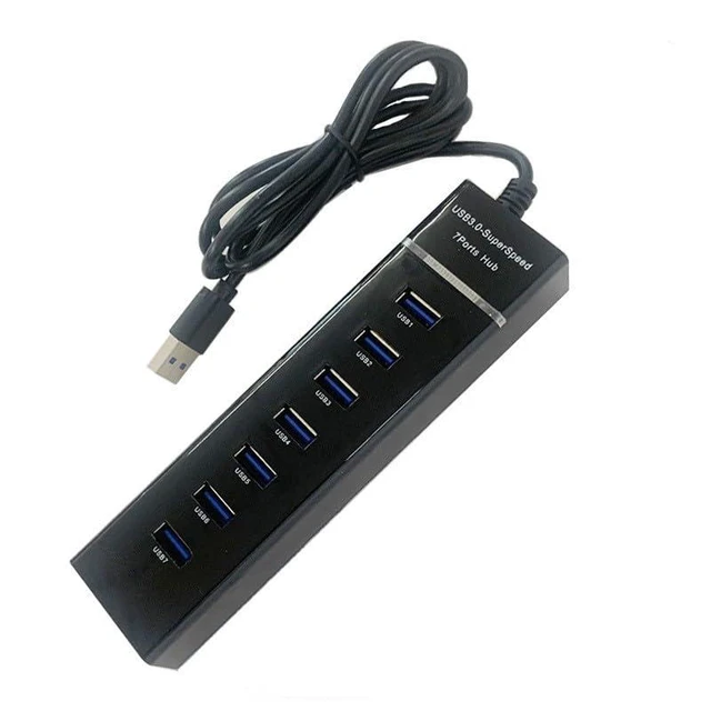Alt view image 4 of 7 - USB 3.0 Hub, 7-Port USB Data Hub Splitter for Laptop, PC, MacBook, Mac Pro, Mac