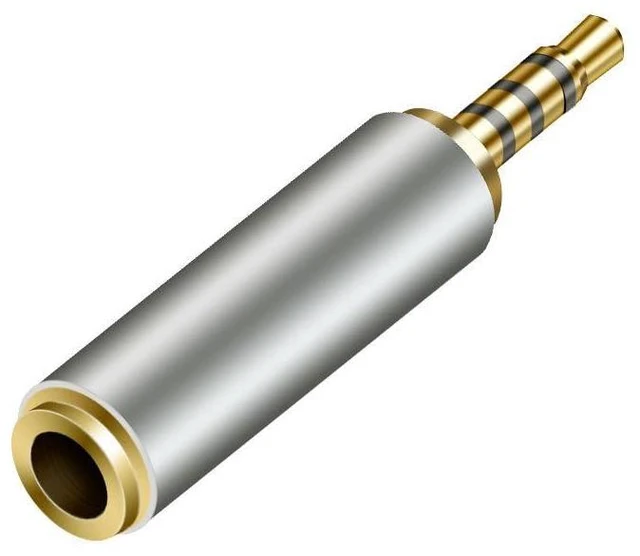 Alt view image 2 of 4 - 2.5mm Male to 3.5mm Female Audio Adapter, Gold Plated Jack Stereo Full Metal Con