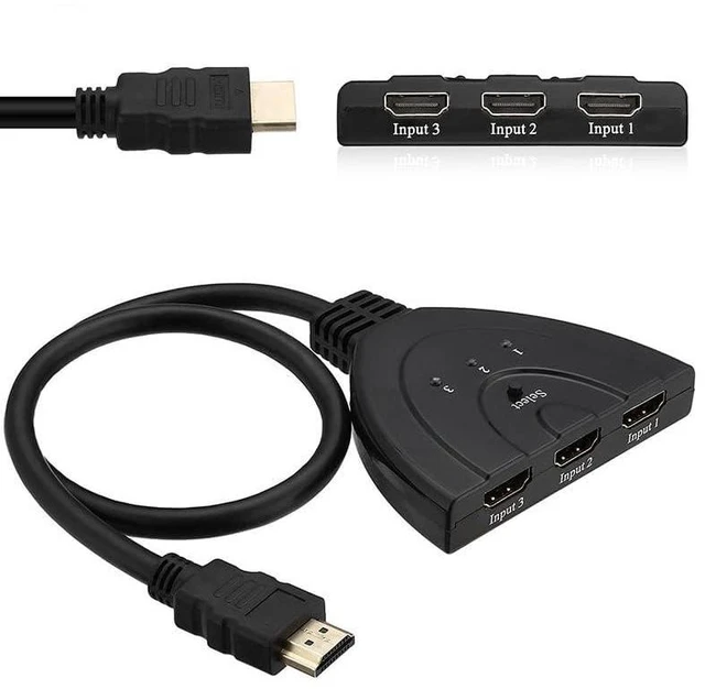 Alt view image 3 of 5 - HDMI Splitter, HDMI 3 in 1 Splitter Switch Cable Adapter Switcher Distribution H