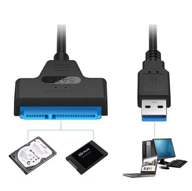 Alt view image 2 of 6 - USB 3.0 to SATA Adapter Cable, SATA to USB 3.0 External Converter for 2.5 Inch H