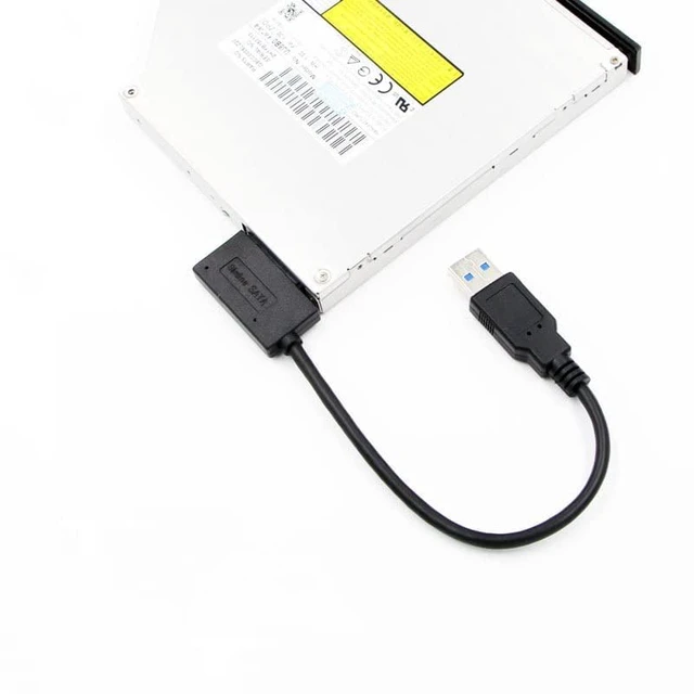 Alt view image 5 of 7 - USB 3.0 to SATA 7+6 13pin Slimline Sata Adapter Cable 5Gbps Compatible for Lapto
