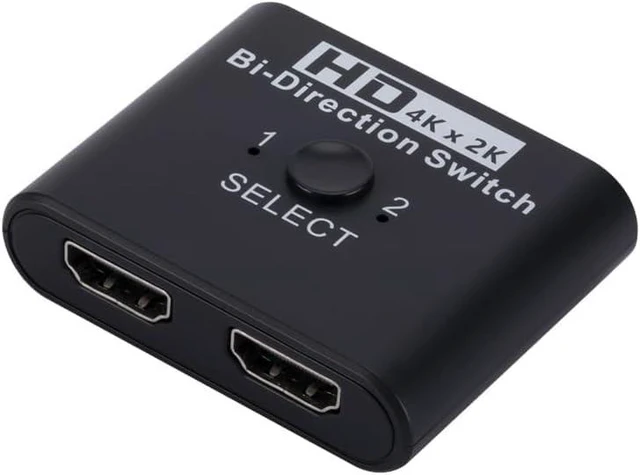 Alt view image 2 of 5 - 4K HDMI Bi-Direction Switch 4K HDMI Splitter 2 X 1/1 X 2 HDMI 2.0 Cable Switcher