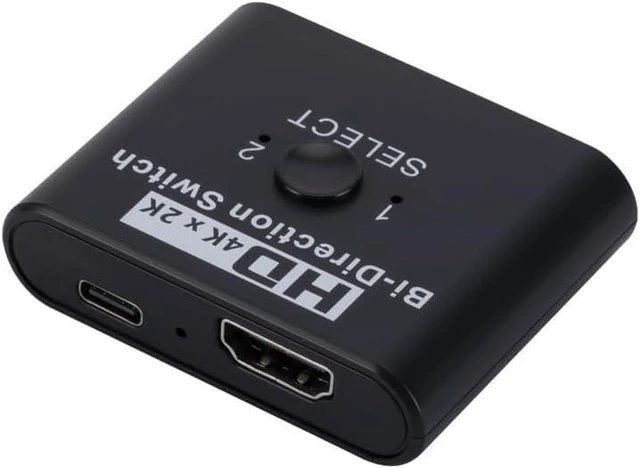 Alt view image 3 of 5 - 4K HDMI Bi-Direction Switch 4K HDMI Splitter 2 X 1/1 X 2 HDMI 2.0 Cable Switcher