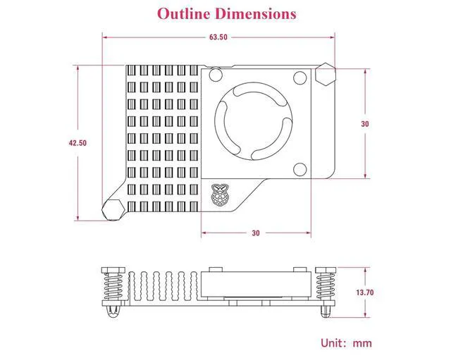 Alt view image 6 of 6 - Official Pi 5 Active Cooler Compatible with Raspberry Pi 5