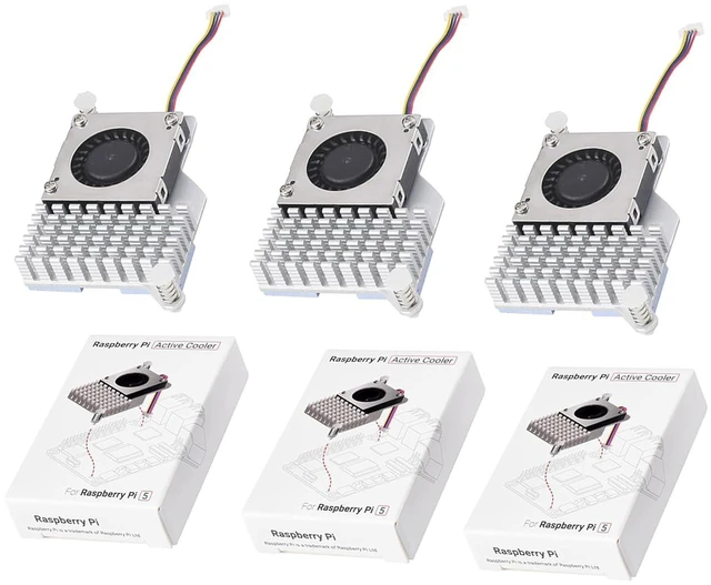 Main image of (3PCS) Official Pi 5 Active Cooler Compatible with Raspberry Pi 5