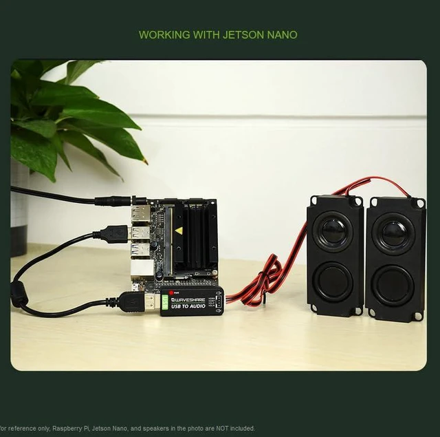 Alt view image 6 of 7 - USB Sound Card with 8 5W Speaker for Raspberry Pi/Jetson Nano
