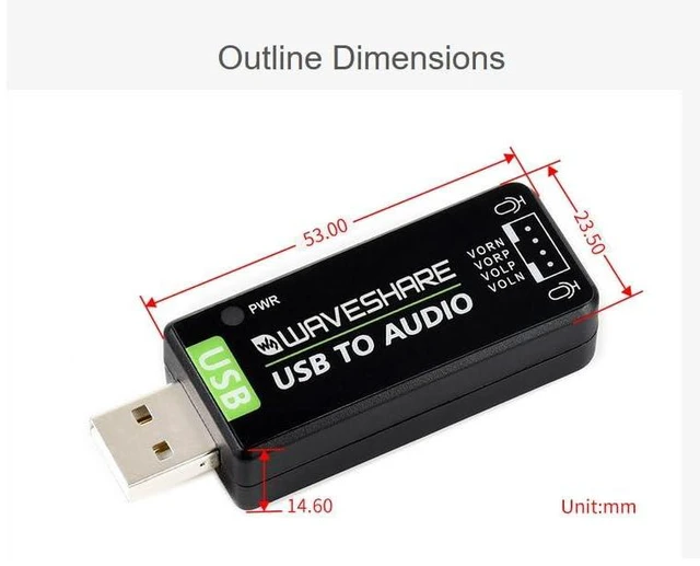 Alt view image 7 of 7 - USB Sound Card with 8 5W Speaker for Raspberry Pi/Jetson Nano