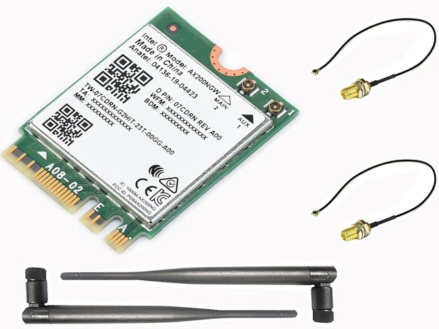 Main image of Wireless AX200 NIC, Gigabit Dual-Band Wi-Fi 6, 802.11AX Standard, Bluetooth 5.2,