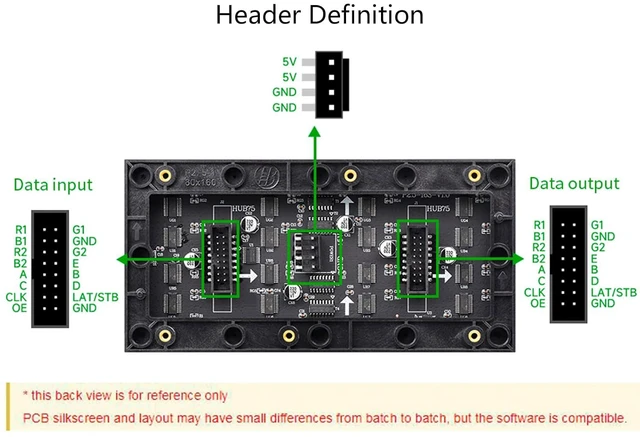 Alt view image 5 of 7 - 64x32 2048 RGB Full Color LED Matrix Panel 2.5mm Pitch P2.5, Chainable