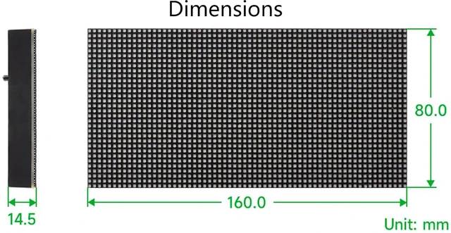 Alt view image 6 of 7 - 64x32 2048 RGB Full Color LED Matrix Panel 2.5mm Pitch P2.5, Chainable