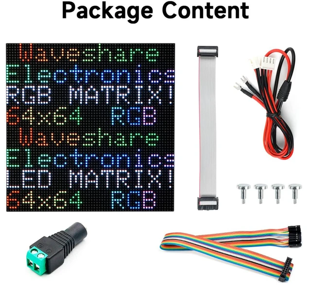 Alt view image 6 of 7 - 64x64 4096 Pixels RGB Full-Color LED Matrix Panel 2.5mm Pitch, Chainable