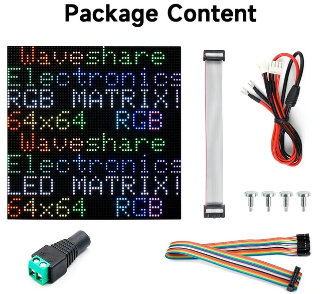 Alt view image 6 of 7 - Flexible RGB Full-Color LED Matrix Panel 64x64, 4096 RGB LEDs, 3mm Pitch, Adjust