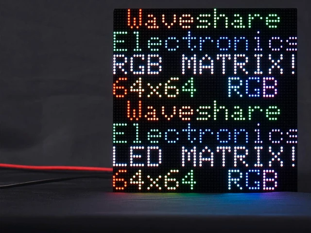 Main image of RGB Full Color LED Matrix Panel 64x64, 4096 RGB LEDs, 2mm Pitch, Adjustable Brig