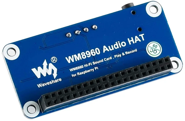 Alt view image 5 of 7 - WM8960 Audio HAT Module for Raspberry Pi 5/4B/3B+/Zero 2W/Pico W/Pico 2W