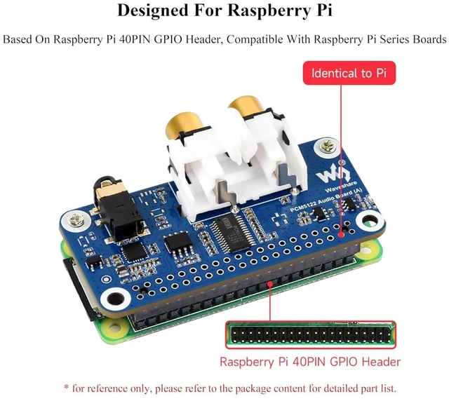 Alt view image 3 of 7 - PCM5122 HiFi I2S DAC Audio Card Compatible with Raspberry Pi 5/4B/3B+/3B/Pi Zero