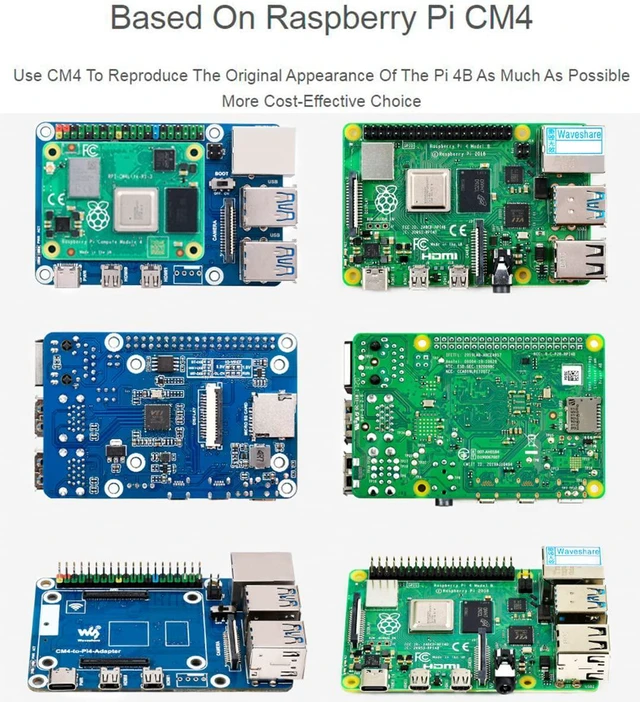 Alt view image 4 of 7 - Compute Module 4 to Raspberry Pi 4 Adapter, Connect CM4 to Replace Raspberry Pi