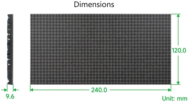 Alt view image 7 of 7 - Flexible RGB Full Color LED Matrix Panel 96x48 4608 RGB LEDs, 2.5mm Pitch, Adjus