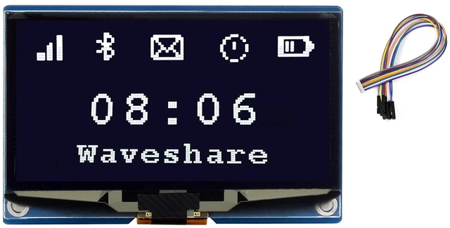 Main image of 2.42inch OLED Display Module 128×64 Resolution, White Display Color Embedded SSD