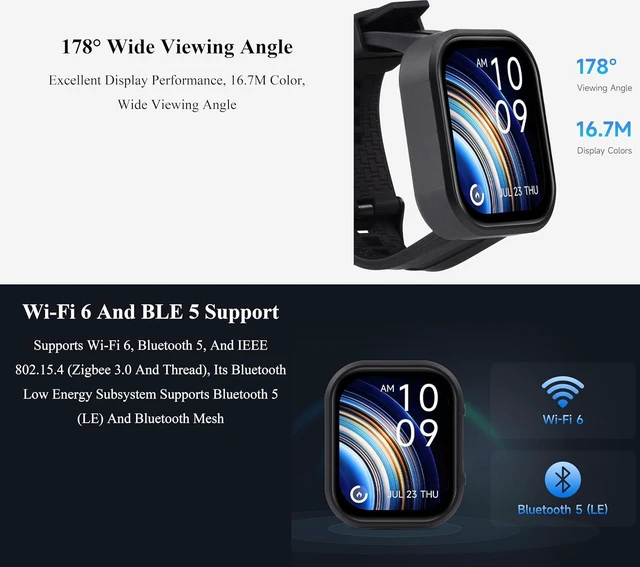 Alt view image 5 of 7 - ESP32-C6 2.06inch AMOLED Touch Watch Development Board, 410×502 Pixels, RISC-V 3
