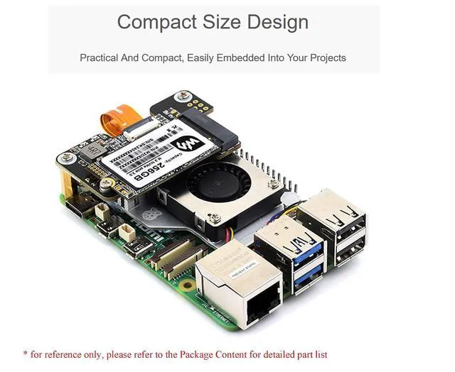 Alt view image 5 of 7 - PCIe to M.2 Mini Adapter for Raspberry Pi 5, Support NVMe Protocol M.2 Solid Sta