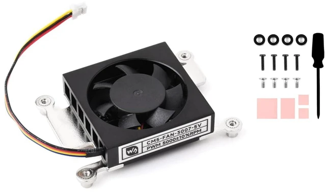 Main image of 3007 Cooling Fan for Compute Module 5 CM5, Low Noise, with Thermal Tapes, 5V Pow