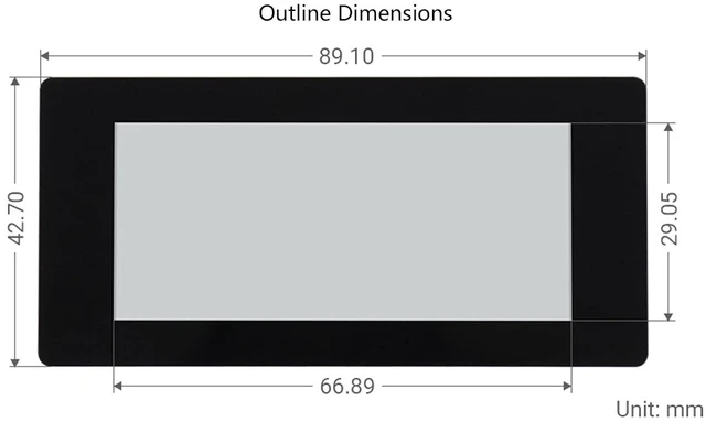 Alt view image 7 of 7 - 2.9inch Touch e-Paper Display HAT for Raspberry Pi 4B/3B+/3B/2B/Zero/Zero W/WH/