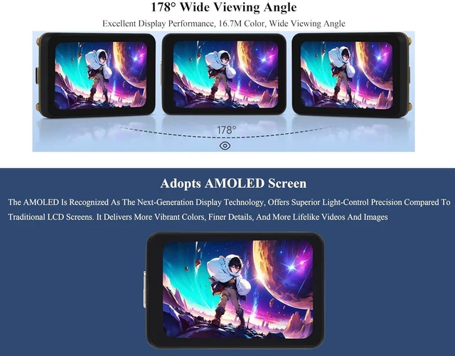 Alt view image 3 of 7 - ESP32-S3 1.64inch AMOLED Touch Display Development Board, 280x456, QSPI Interfac