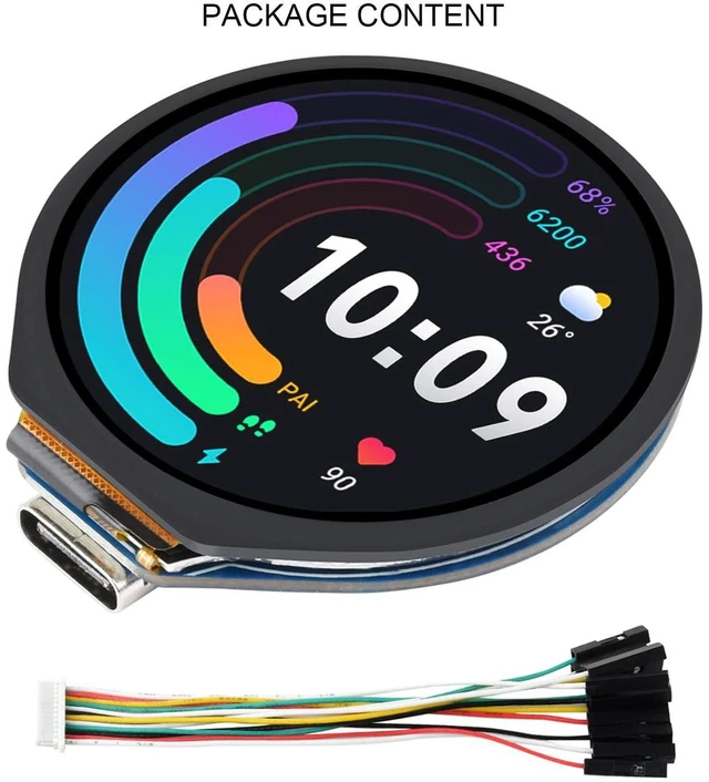 Alt view image 6 of 7 - RP2040 MCU Board with 1.28inch Touch Round LCD 240x240 Pixels 65K Colorful IPS L