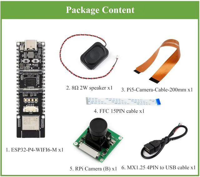 Alt view image 2 of 7 - AI ESP32-P4-WIFI6 Development Board with Pre-Soldered Header, Based On ESP32-P4