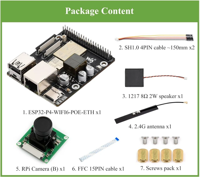 Alt view image 2 of 7 - ESP32-P4-WIFI6-POE-ETH High-Performance Development Board, Based On ESP32-P4 and