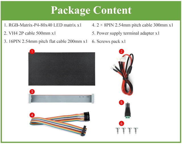 Alt view image 7 of 7 - 3200 80x40 Full-Color LED Matrix Panel, 4mm Pitch, Compatible with Raspberry Pi/