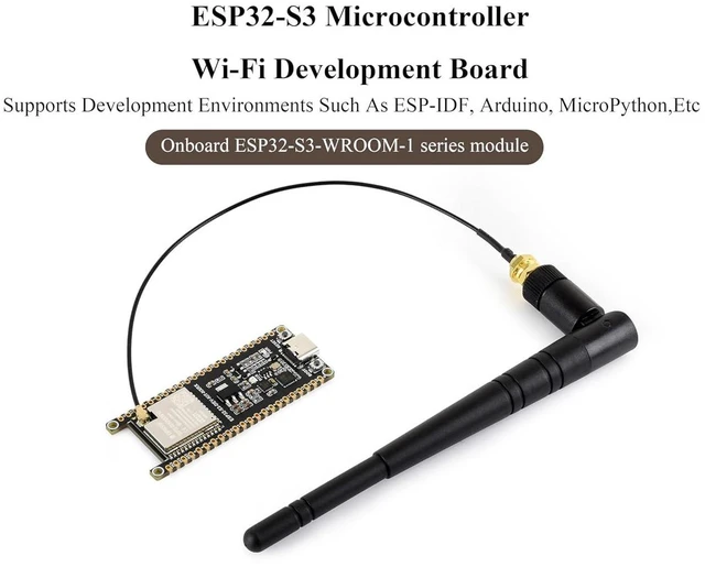 Alt view image 2 of 7 - ESP32-S3 Development Board N16R8, ESP32-S3-WROOM-1 Module