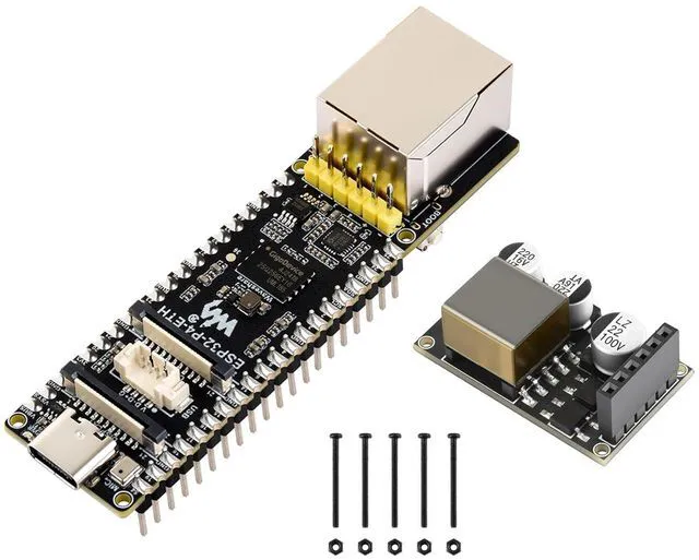 Main image of AI ESP32-P4 PoE ETH Development Board, with PoE Module