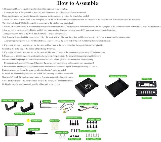 Alt view image 7 of 7 - Aluminum Alloy Case for Jetson Orin, with Camera Holder and Antenna, Mini-Comput