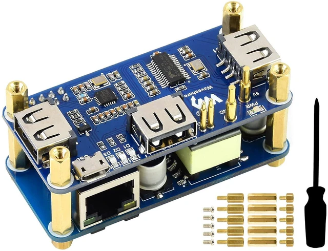 Main image of Power Over Ethernet PoE Ethernet/USB HUB HAT Expansion Board for Raspberry Pi Ze